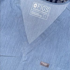 FIGS Scrub Set size Large/Large Tall Heather Indigo